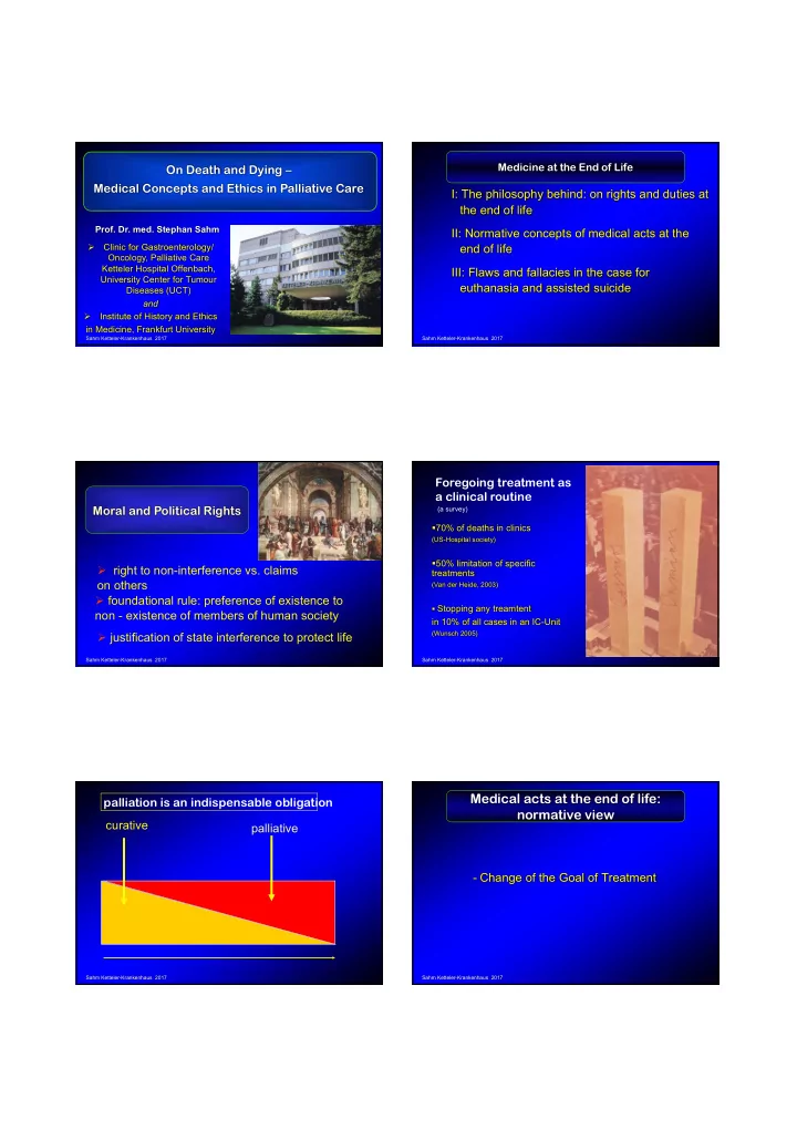 medical acts at the end of life