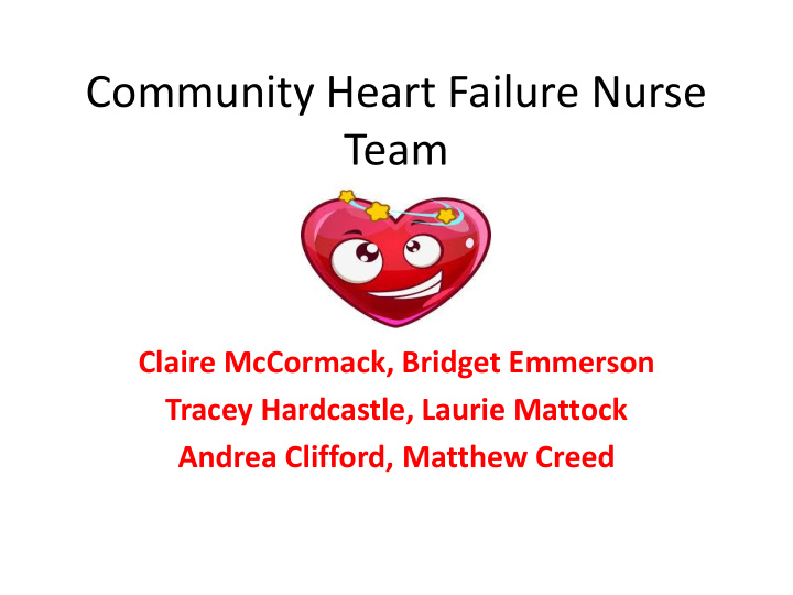 community heart failure nurse team