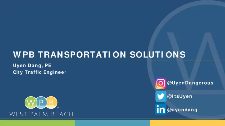 w pb transportati on soluti ons