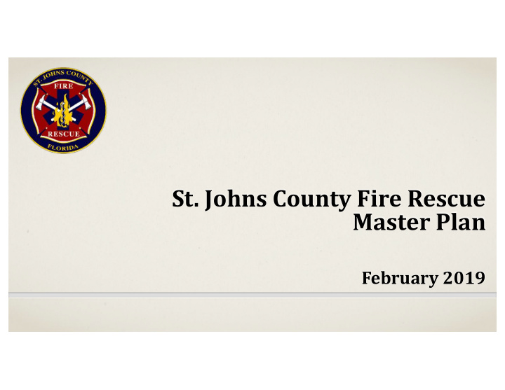 st johns county fire rescue master plan