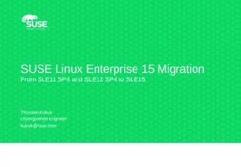 Overview    General    Important SUSE Linux Enterprise 15 Changes    Supported Upgrade