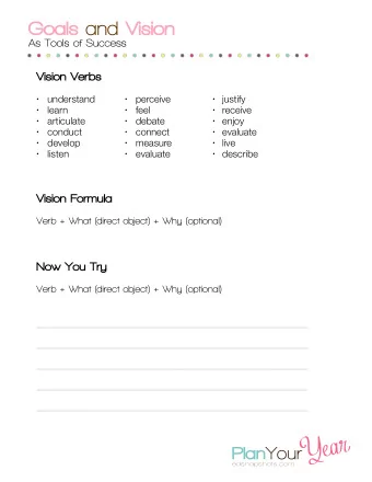 r  a  e  Y Plan Your  edsnapshots.com Goals and Vision  As Tools of Success  Childs Name: