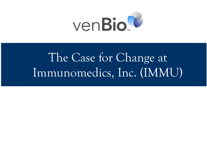immunomedics inc immu disclosures disclaimer