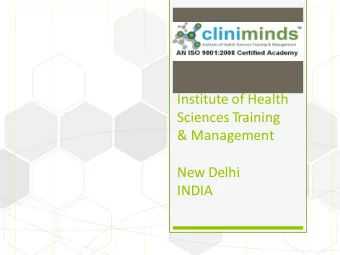 Sciences Training  &amp; Management  New Delhi  INDIA  VISION &amp; MISSION  Mission -