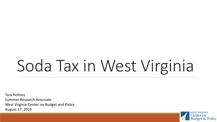 soda tax in west virginia