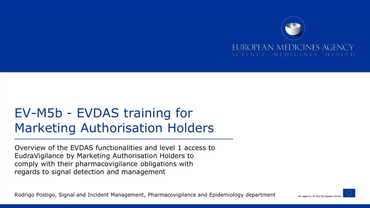 ev m5b evdas training for