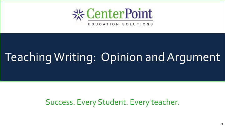 teaching writing opinion and argument