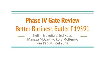 Better Business Butler P19591  Kollin Brakefield, Jed Katz,  Marissa McCarthy, Rory McHenry,  Tom