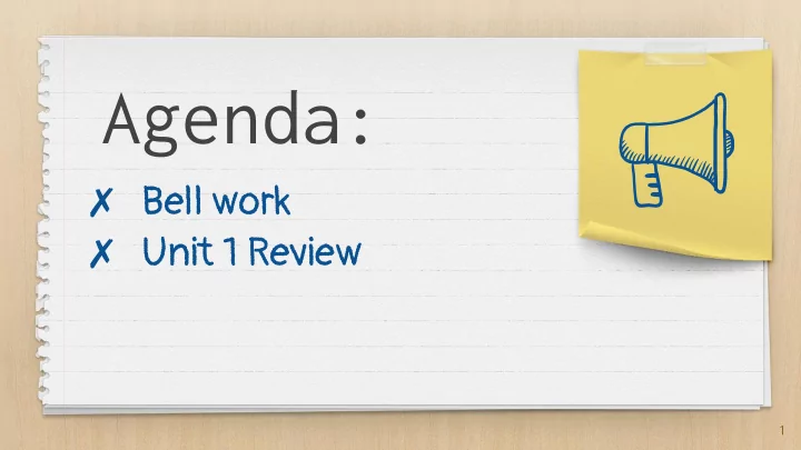 agenda
