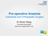 pre operative anaemia
