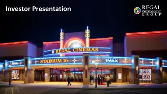 Investor Presentation  THIS PRESENTATION INCLUDES FORWARD-LOOKING STATEMENTS WITHIN THE