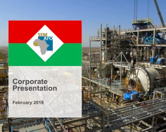 Corporate  Presentation  February 2018  1  FORWARD-LOOKING STATEMENTS  This presentation contains