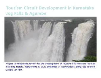 Tourism Circuit Development in Karnataka  Tourism Circuit Development in Karnataka  Jog Falls &amp;