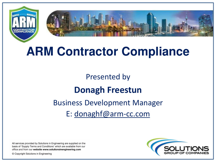 arm contractor compliance