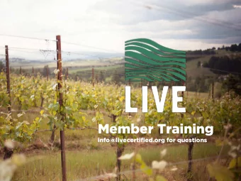Member Training  info@livecertified.org for questions  HISTORY OF LIVE GUIDELINES FOR INTEGRATED