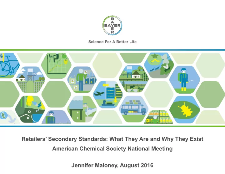 retailers secondary standards what they are and why they