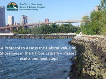 A Protocol to Assess the Habitat Value of  Shorelines in the Harbor Estuary  Phase I  results
