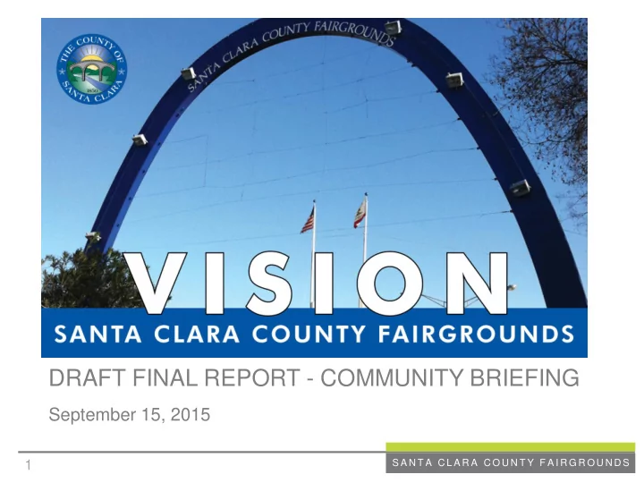 draft final report community briefing