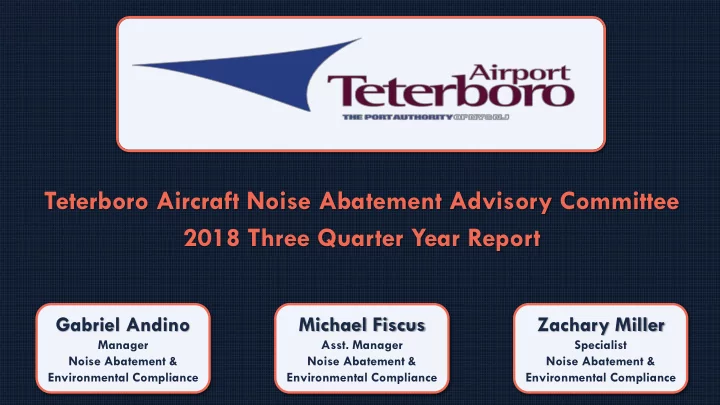 teterboro aircraft noise abatement advisory committee