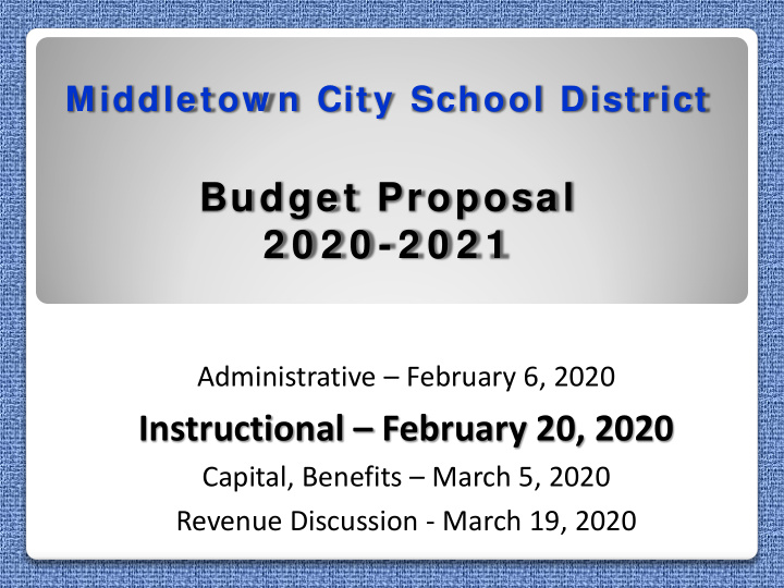 budget proposal 2 0 2 0 2 0 2 1