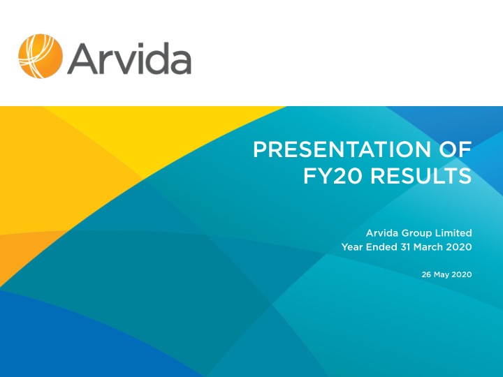 presentation of fy20 results