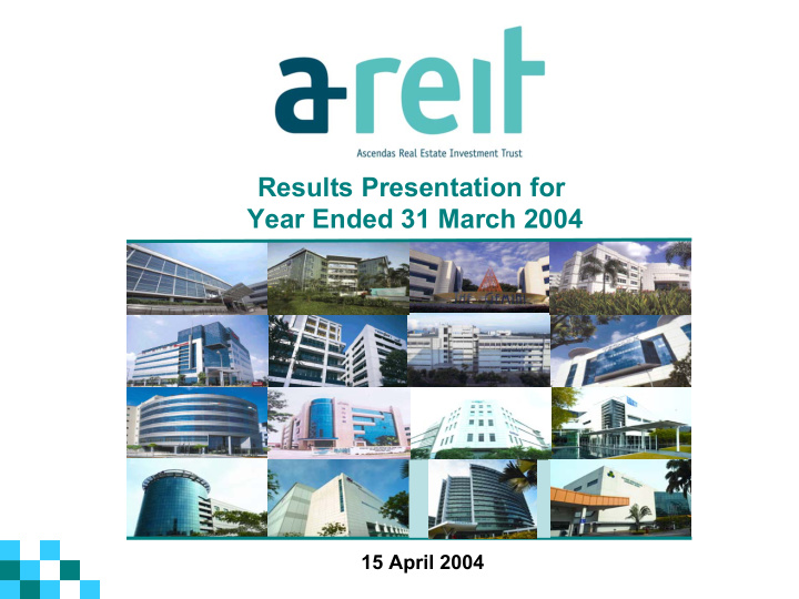 results presentation for year ended 31 march 2004