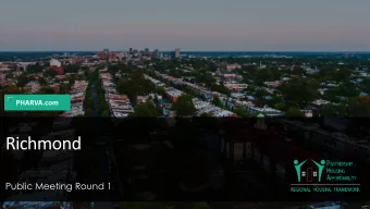 Richmond  Public Meeting Round 1  Partnership for Housing Affordability  Mission  History  Local