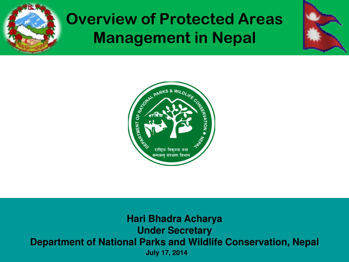 overview of protected areas management in nepal