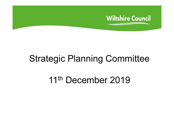 strategic planning committee 11 th december 2019 6 19