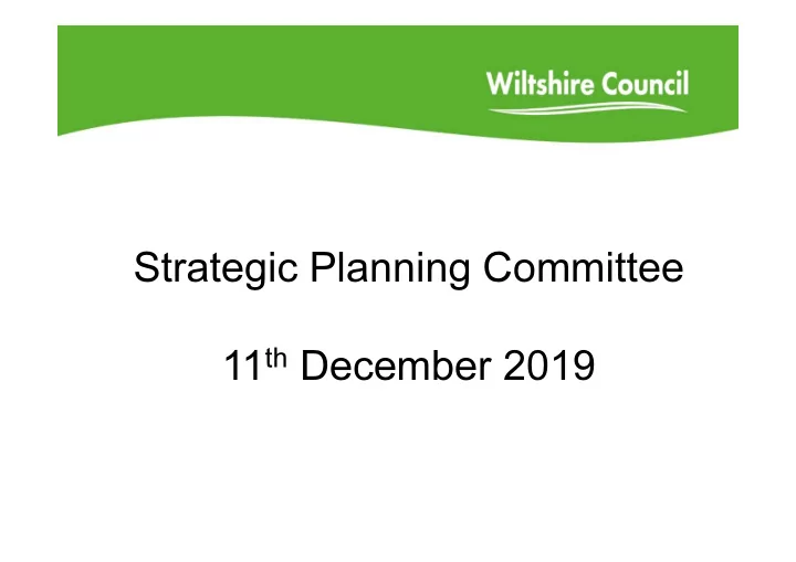 strategic planning committee 11 th december 2019 6 19