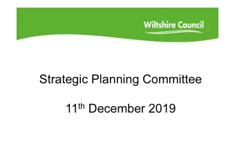 Strategic Planning Committee 11 th December 2019  6) 19/05824/OUT Land South of Netherhampton Road,