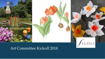 Art Committee Kickoff 2018  Years of Service Recognition  Debra Symons - 10 years  Pathamar Park -