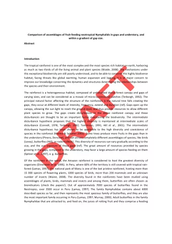 Comparison  of  assemblages  of  fruit-feeding  neotropical  Nymphalids