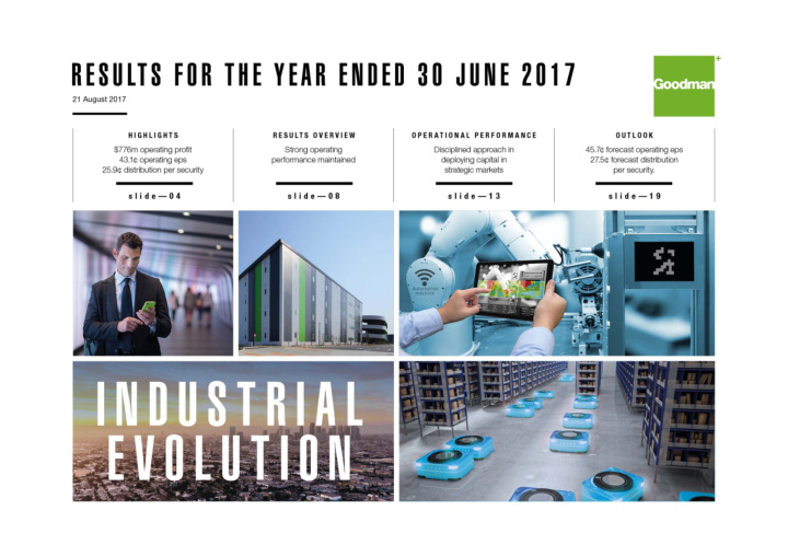results for the year ended 30 june 2017