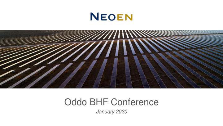oddo bhf conference