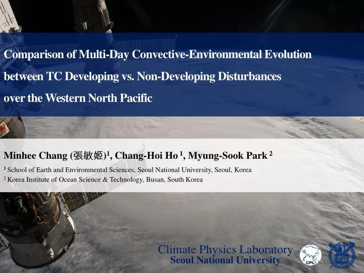 comparison of multi day convective environmental