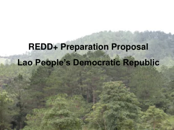 Lao Peoples Democratic Republic  Map 1: Forest Categories Map of Lao PDR 2010  Organize and