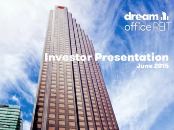 Investor Presentation  June 2015  1  1  Investment Summary Canadas largest pure-play office REIT