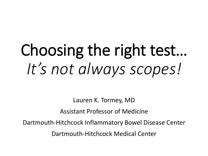 it s not always scopes