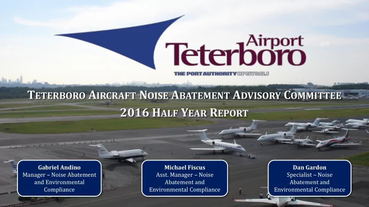 t eterboro a ircraft n oise a batement a dvisory c