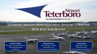 T ETERBORO A IRCRAFT N OISE A BATEMENT A DVISORY C OMMITTEE 2016 H ALF Y EAR R EPORT  Gabriel