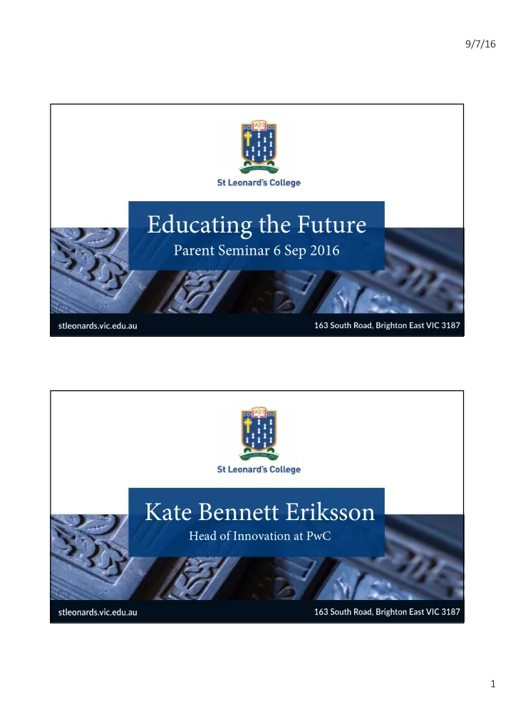 educating the future
