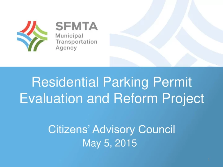 evaluation and reform project