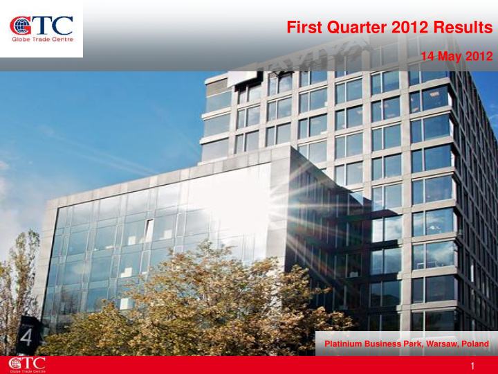 first quarter 2012 results