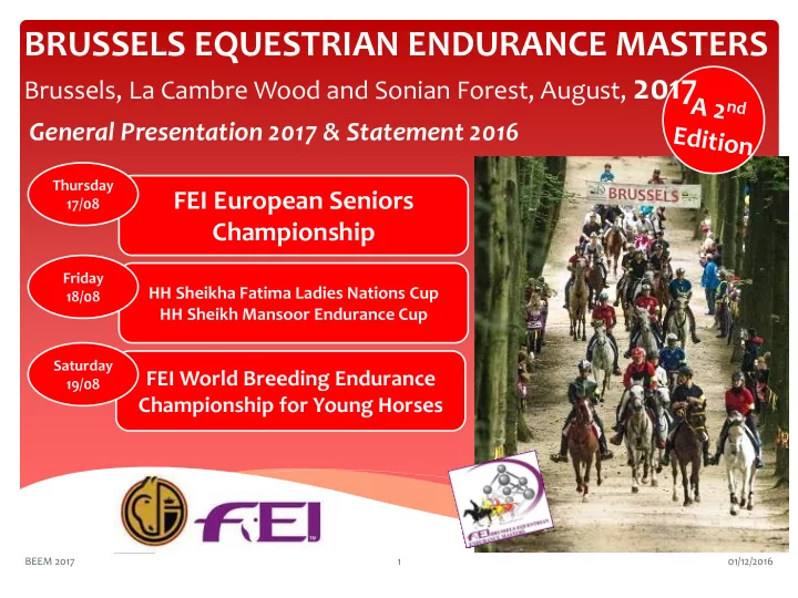 brussels equestrian endurance masters