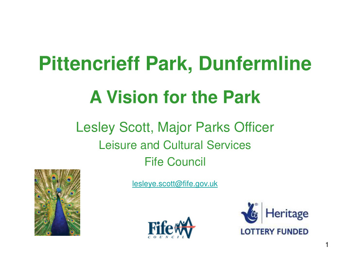 pittencrieff park dunfermline