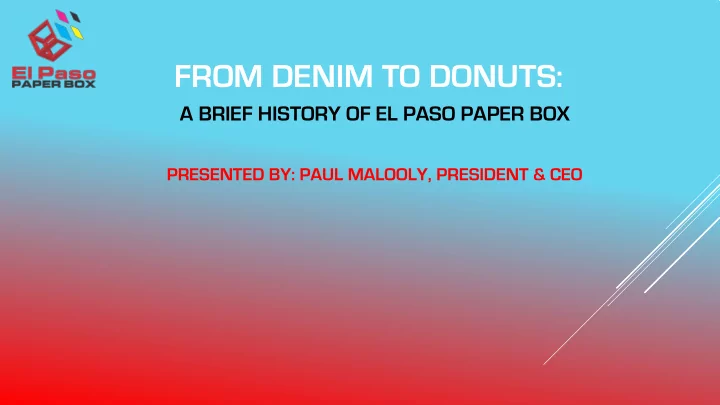 from denim to donuts