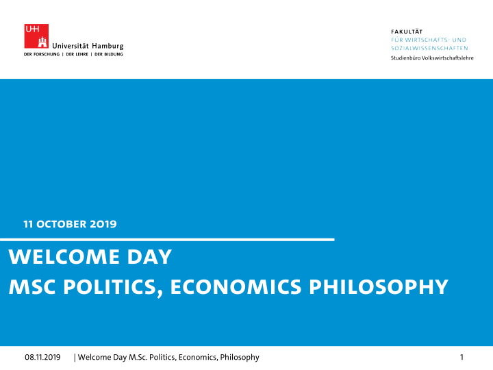 welcome day msc politics economics philosophy