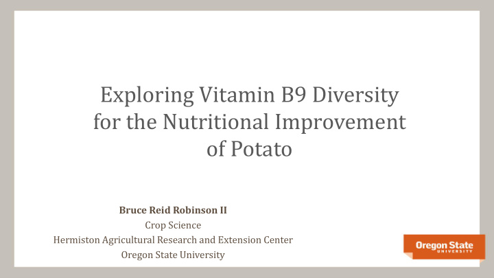 exploring vitamin b9 diversity for the nutritional