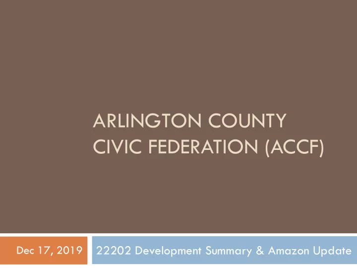 arlington county civic federation accf